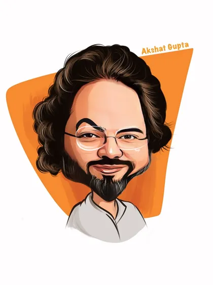 I was thrilled to draw Akshat Gupta, a best-selling author and screenwriter, at the literature festival in Nagpur.