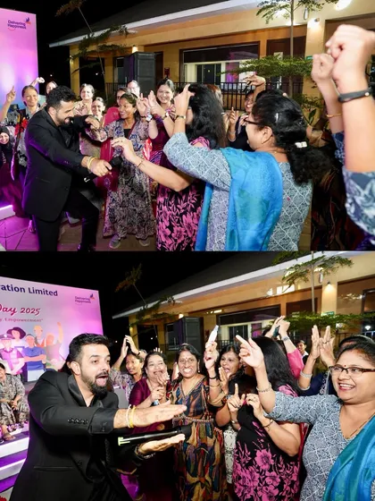 Dancing with the wonderful ladies of Hindustan Petroleum (HPCL) during their Women's Day 2025 celebration.