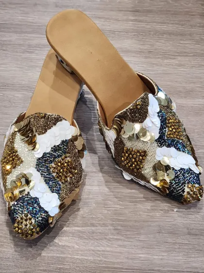 A look at my collection of embellished juttis and mules. These are the perfect finishing touch for any ethnic outfit, with detailed beadwork and sequins.