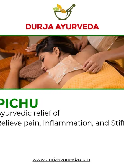 Pichu is a targeted therapy where a cotton pad soaked in warm medicated oil is placed on a specific area. It provides focused relief from localized pain, inflammation, and stiffness in joints or muscles.