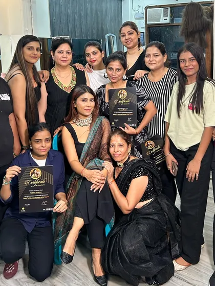 The whole family together. A group photo with my latest batch of certified makeup artists.