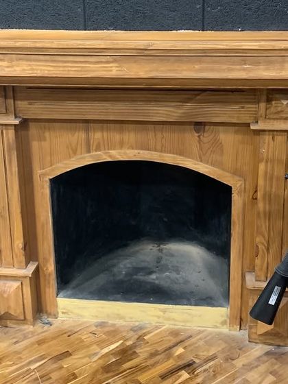 We believe in preserving original details. This fireplace was carefully restored and retained as a characterful feature within the new Black Box Theatre.
