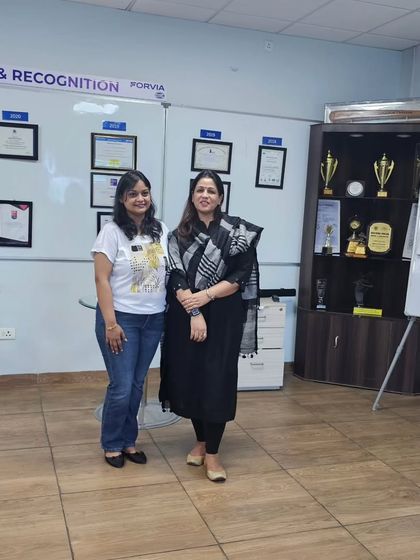 Posing with a participant after a POSH meeting. It's always great to connect with employees who are passionate about creating a better workplace culture.