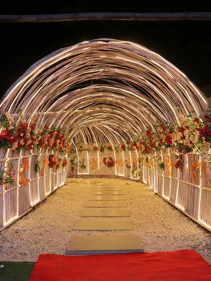 Step into another world through our lit-up bamboo tunnel. I wanted the entrance to feel like the start of an adventure, setting the vibe for the magical experience that awaits you inside Sasa Cafe.