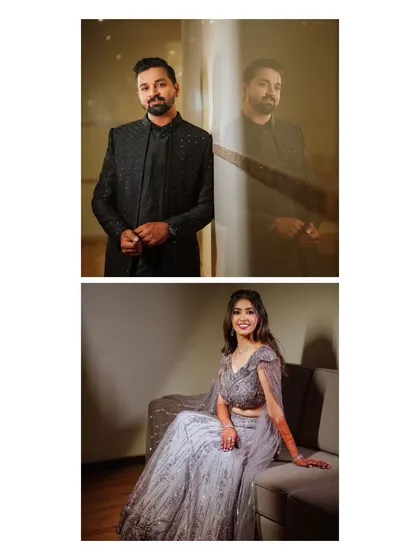 Individual portraits of the bride and groom. These shots allow each person's style and personality to shine, complementing the couple photos from their engagement session.