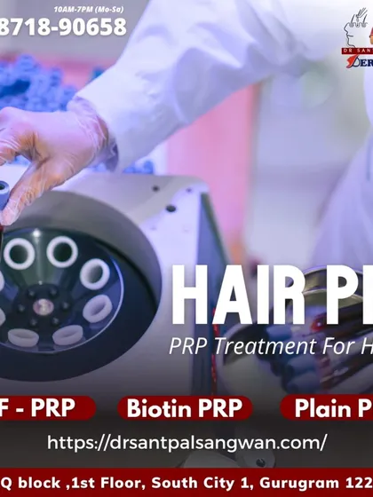 This image shows a vial of blood being placed into a centrifuge, a critical step in preparing PRP. This process separates the platelet-rich plasma, which we then use for our GFC, Biotin, and Plain PRP hair treatments.