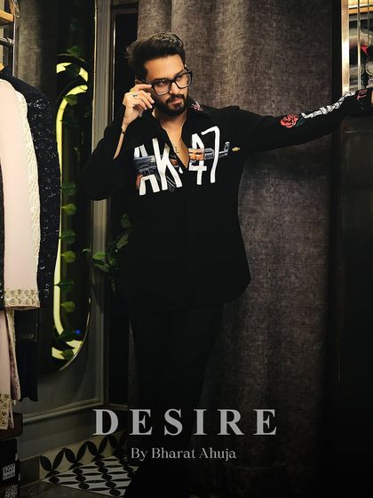 A full-length shot of the AK-47 shirt, a premium piece that is unmatched in quality and tailored to perfection.