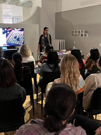 A lecture at Parsons School of Design in New York. We believe in sharing the stories of our artisans and the history of our craft with a global academic community.
