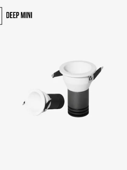The Deep Mini spotlight is all about precision and sophistication. Its deep-recessed design ensures minimal glare, providing a comfortable yet focused beam of light.