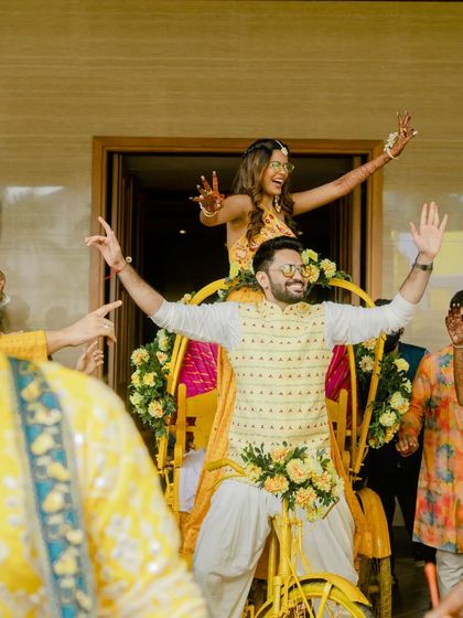 Vibrant Haldi & Mehendi Celebrations photo 87