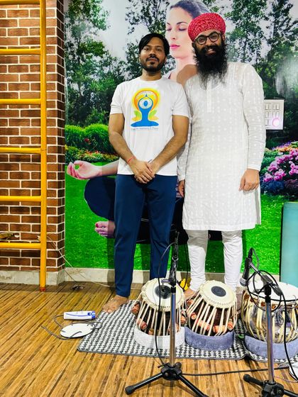 We had a special guest for our International Yoga Day celebration, adding live music to our practice. It was a beautiful fusion of sound and movement.