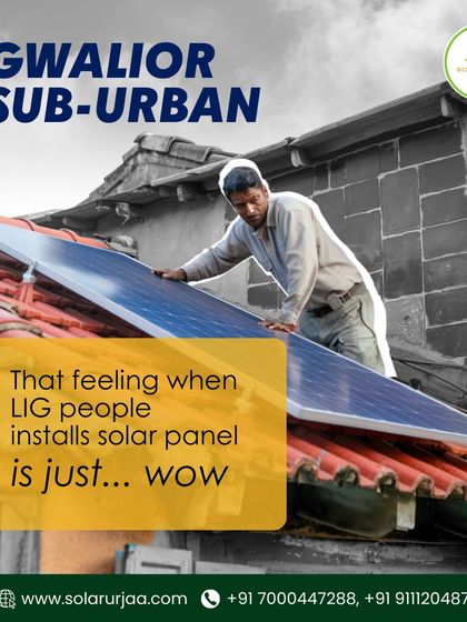 That feeling when families in LIG (Lower Income Group) communities install solar panels is just wow. We are committed to making solar accessible to everyone in Gwalior and beyond.