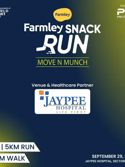 Proud to have Jaypee Hospital as our Venue & Healthcare Partner for the Farmley Snack Run.