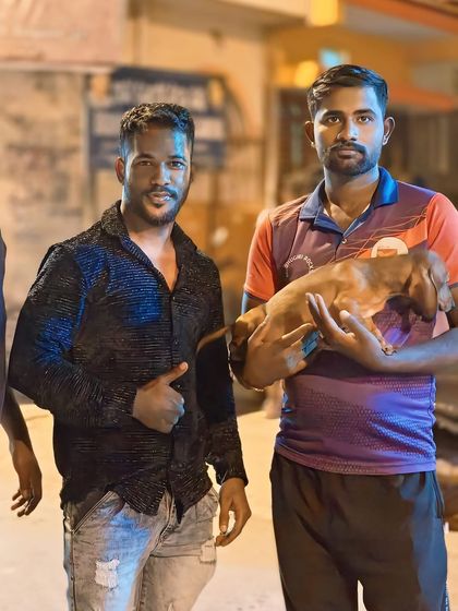 A customer with his new Dachshund puppy. I can help find almost any breed through my network.