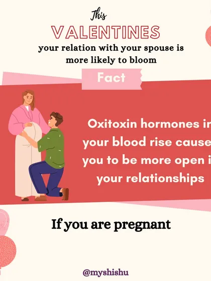 Here's a Valentine's fact for pregnant couples. A rise in oxytocin, the 'love hormone', during pregnancy can make you feel more open and connected in your relationship, helping your bond to bloom.