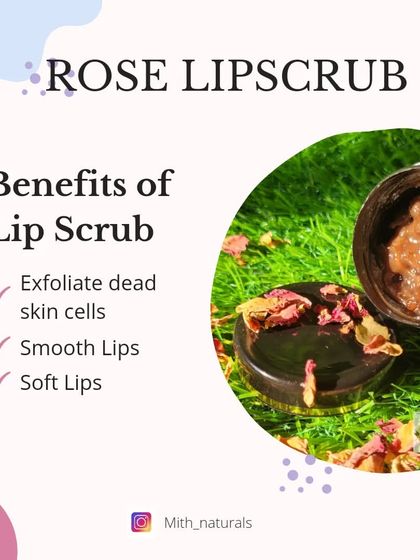 An aesthetic shot of my Homemade Rose Lip Scrub. This scrub exfoliates dead skin cells, leaving you with smooth, soft lips. It's a bestseller, and this batch was for my lovely Bangalore customers.