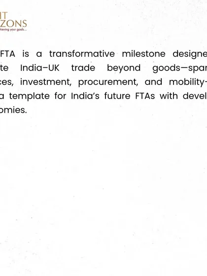 Our bulletin covers the historic Free Trade Agreement (FTA) between India and the UK. We break down the tariff cuts, sectoral benefits, and the expected trade boom, keeping you informed on major policy shifts.