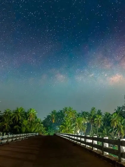 My first Milky Way capture of 2023, taken from a bridge near Kundapur. The composition uses the bridge as a leading line towards the star-studded sky.