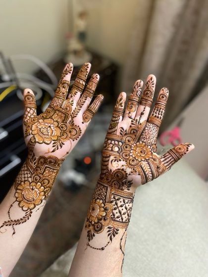 Another view of the fusion design, showing both palms. The mix of styles creates a unique and modern look.