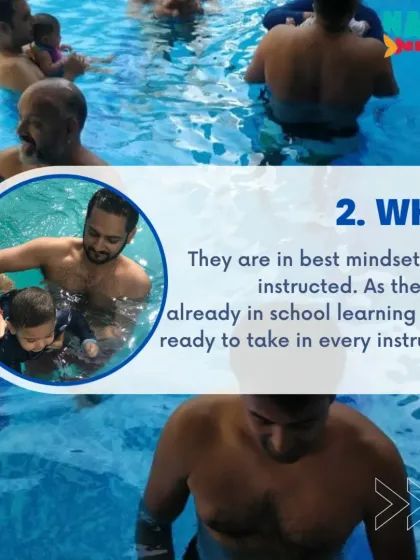 Why is swimming a great activity for preschoolers? They are in the best mindset to be instructed, as they are already in a school learning mode. This makes them ready to soak up every instruction.
