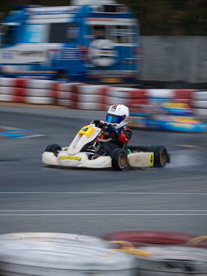 A driver locks up a wheel under braking, showing the fine line between control and chaos.