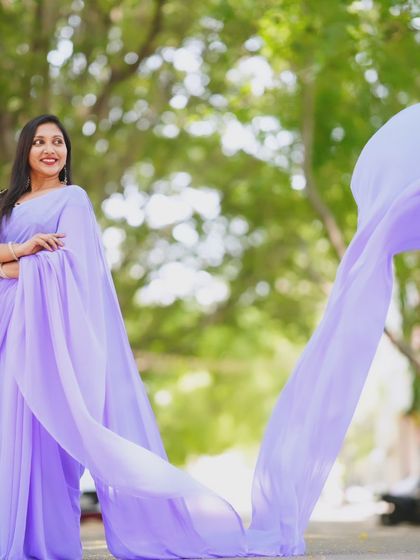 Pre Wedding Attire - Pre-Wedding Outfit Rental Flowing Trail Sarees photo 6