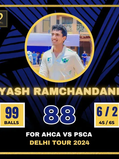 Yash Ramchandani stands tall with a lone warrior knock of 88 on our Delhi Tour.