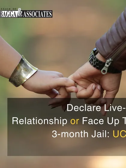 The new Uniform Civil Code bill in Uttarakhand includes a mandate for partners in a live-in relationship to register their status. This infographic highlights the proposed legal requirements and penalties for non-compliance, reflecting a shift in how such relationships are being regulated.