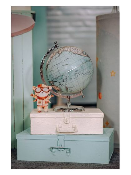 A duplicate image of the lovely vintage globe and explorer prop.