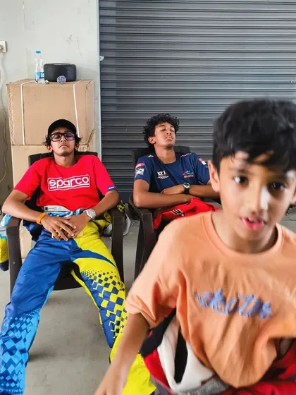 Drivers relaxing between sessions, building friendships off the track.