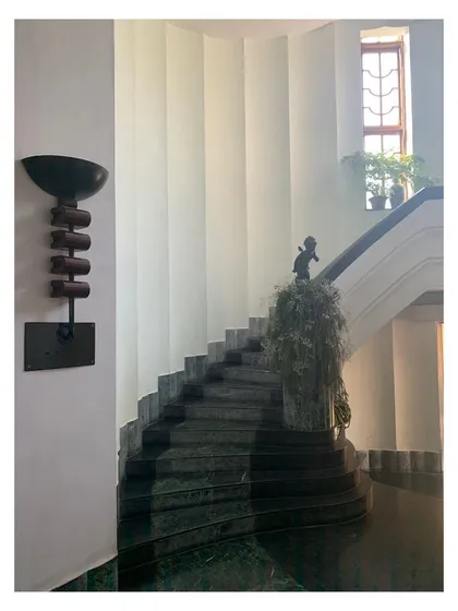 The magnificent marble staircase in my grandmother's ancestral home. Observing how heritage spaces use materials, light, and form provides a deep well of inspiration for our own work.