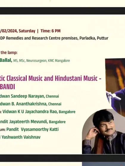 An announcement for a Carnatic and Hindustani vocal jugalbandi where I provided tabla accompaniment. These collaborations are a wonderful opportunity to learn about different musical systems.