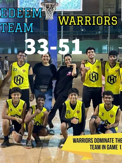 The final score from a U-18 boys' game at Hooplah '24, where the Warriors dominated in Game 1.