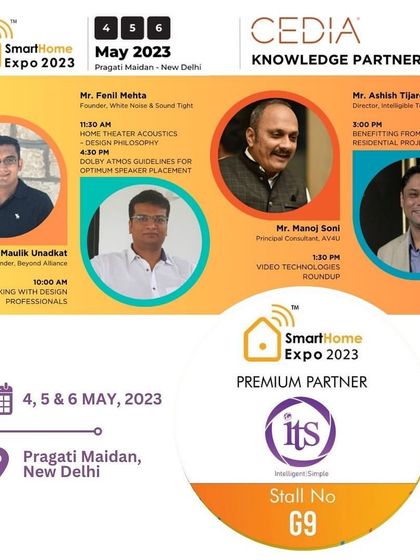 An announcement for our participation as a Premium Partner at the Smart Home Expo 2023, where our director was a featured speaker.