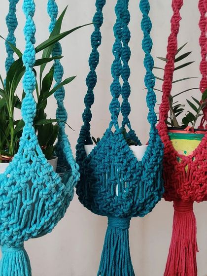 Shikha Agarwal - Custom Macrame & Crochet Home Decor Colorful Plant Hangers photo 7
