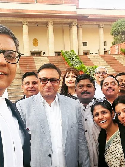A selfie with my fellow SCBA Executive Committee members outside the Supreme Court. We worked frequently and made some monumental decisions, especially during the pandemic.