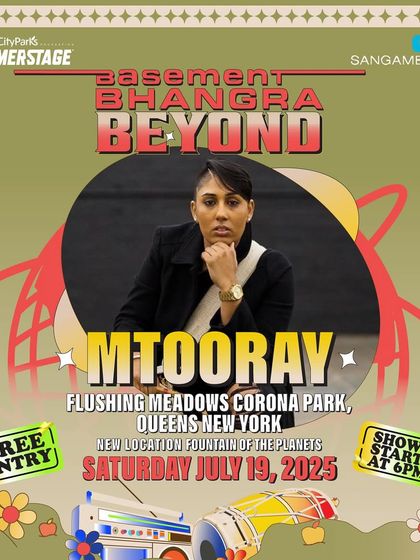 A poster for artist MTOORAY, part of my curated lineup. My event production includes creating a strong visual identity for each show, including individual artist features.