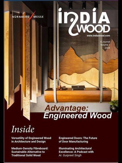 We are delighted to be featured on the cover of India Wood's e-journal. This recognition for our work on the boutique veneer showroom motivates us to continue striving for excellence.