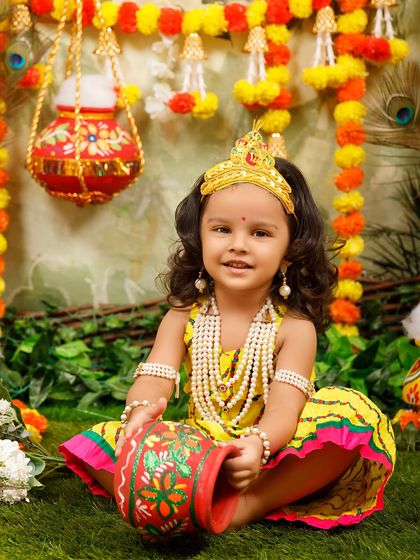Janmashtami Mini-Sessions: Little Krishnas & Radhas photo 38