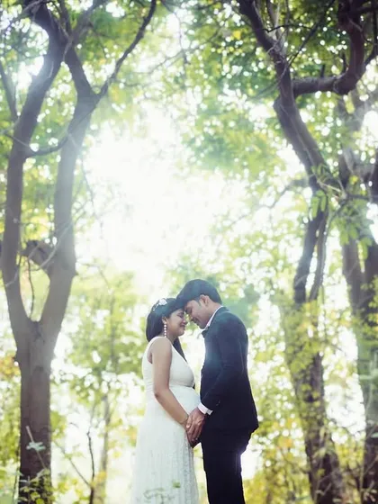 Using natural light in a beautiful forest setting, I capture the quiet, intimate moments between you and your partner. This backlit shot creates a soft, romantic glow, perfectly framing your connection.