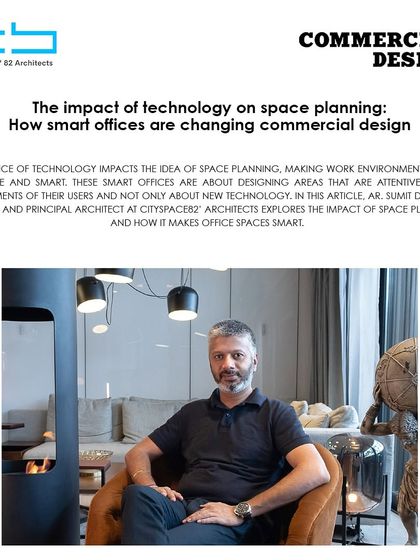 Our founder's insights on how smart offices are changing commercial design were featured in Commercial Design magazine, articulating the impact of technology on space planning.