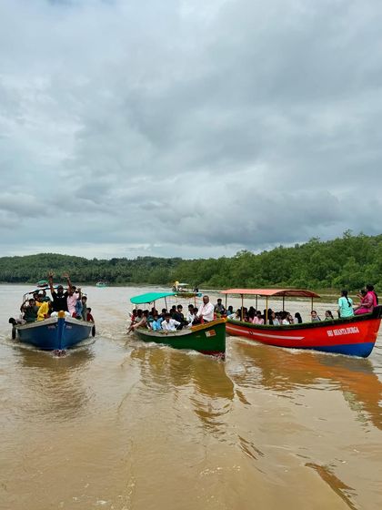 Students from Kanva Public School on a custom educational tour to Gokarna, exploring the unique mangrove forests. I handle all logistics to provide a stress-free and enriching experience for schools.