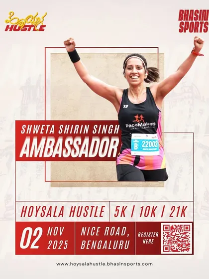 Feel the energy of our Hustle Ambassadors like Shweta Shirin Singh. They are the heart of our races, leading the charge with infectious enthusiasm and making sure you cross the finish line with a smile.