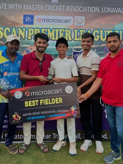Fielding wins matches. Proud to see our player get the 'Best Fielder' award for his sharp reflexes and commitment on the field.