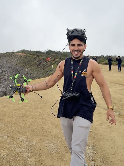 Me with my drone on a dusty cliffside. This is where freedom finds its wings, where the sky becomes a playground and every flight is a song.