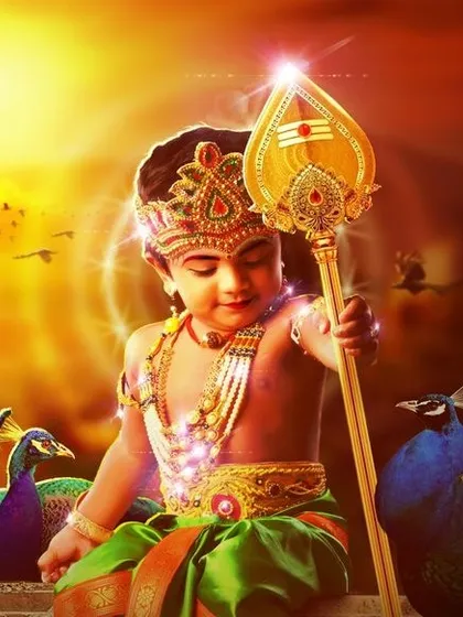 "Om Saravana Bhava" is a powerful mantra to invoke the protection and guidance of Lord Murugan. He is the embodiment of courage and wisdom, and his Vel weapon symbolizes victory over obstacles.