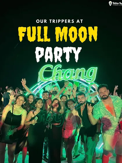 This is what the legendary Full Moon Party in Thailand looks like with our tribe. We come as strangers, but under the neon lights of Koh Phangan, we dance, laugh, and celebrate together until the sun comes up. It's pure, unfiltered energy and a memory you'll never forget.