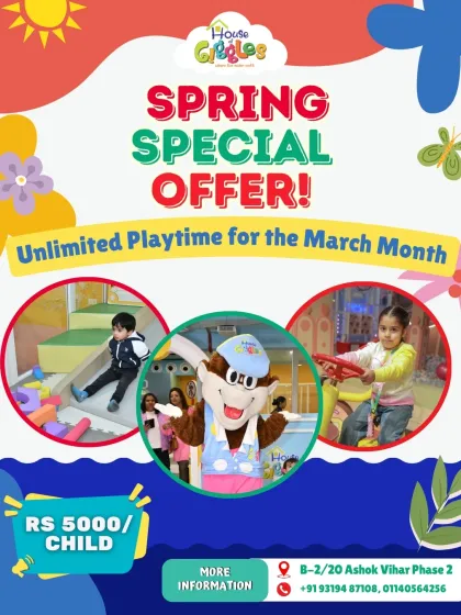 Our March Spring Special Offer is here! Get unlimited playtime for the entire month for one special price. It's the ultimate play experience for your little ones.