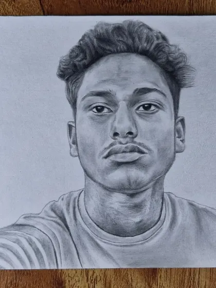 This order came all the way from Assam. A simple headshot can become a great piece of personalized art.