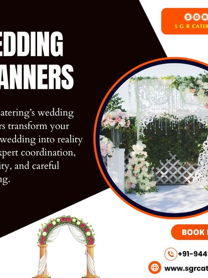 An intricate white floral stage design, perfect for a sophisticated wedding reception. Our decor services include creative backdrops, lighting, and floral installations to create a unique ambiance.